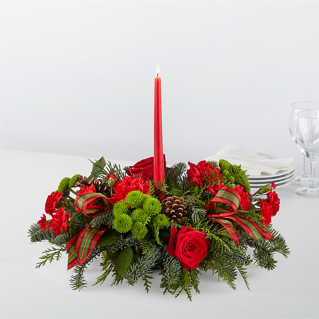 By the Candlelight Centerpiece – Flowers Unlimited, Martinsburg WV