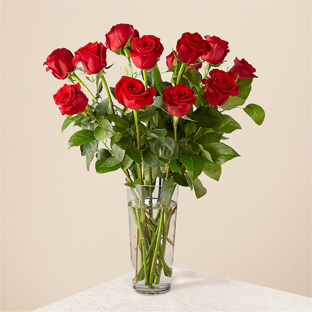 Long Stem Red Rose Bouquet – Flowers Unlimited, Martinsburg WV