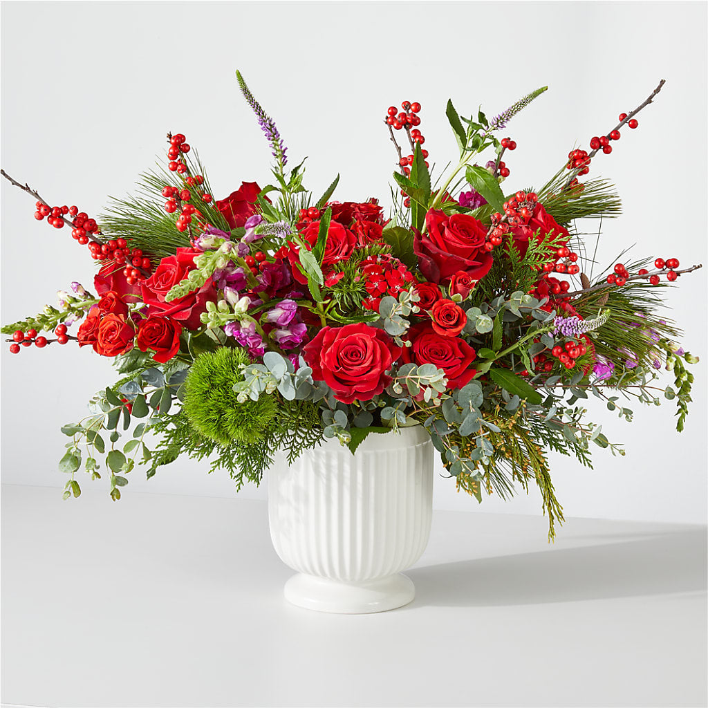 Big Red Bow Bouquet – Flowers Unlimited, Martinsburg WV