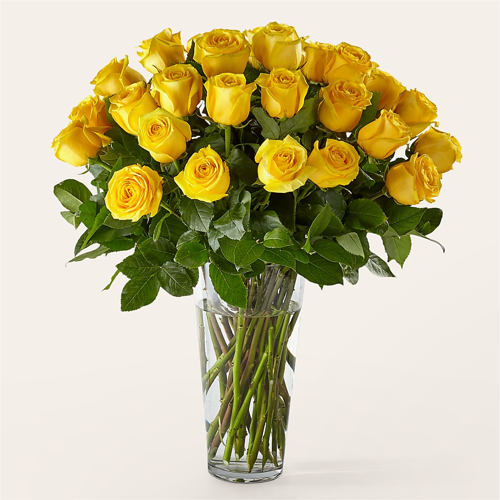 Long Stem Yellow Rose Bouquet – Flowers Unlimited, Martinsburg WV