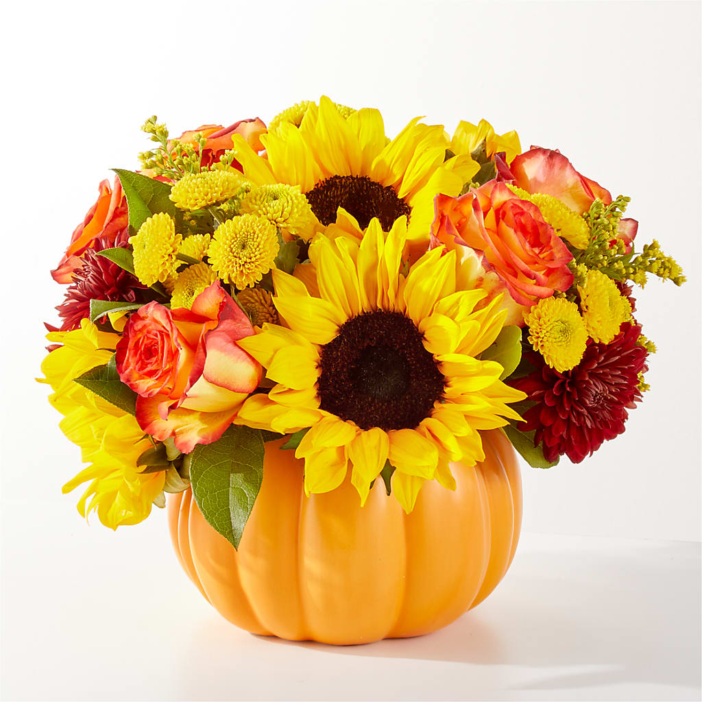 Golden Gourd Pumpkin Bouquet – Flowers Unlimited, Martinsburg WV