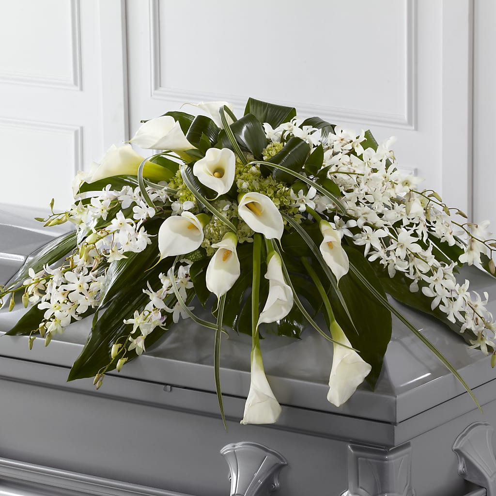 Angel Wings Casket Spray – Flowers Unlimited, Martinsburg WV