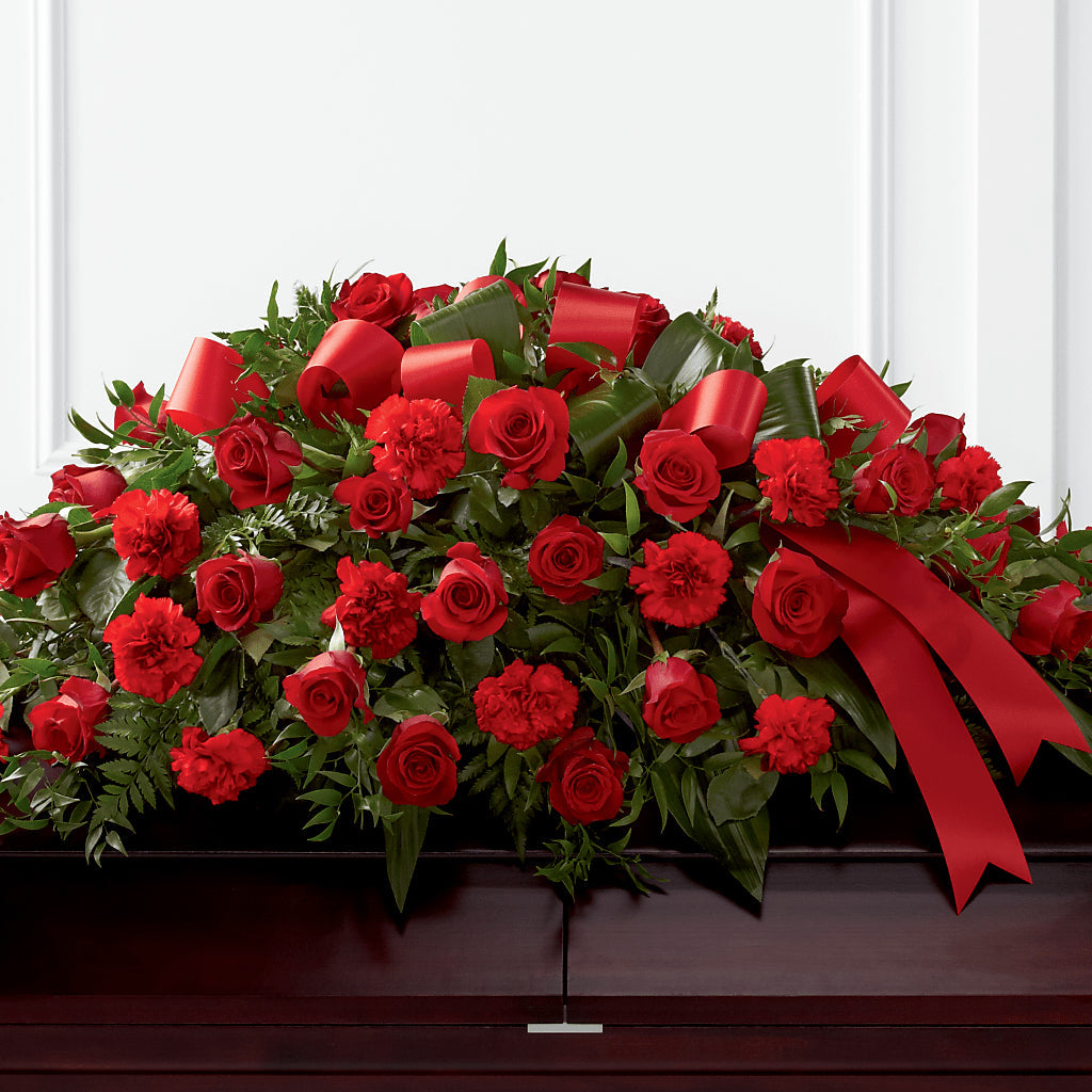 Tribute of Life Casket Spray – Flowers Unlimited, Martinsburg WV