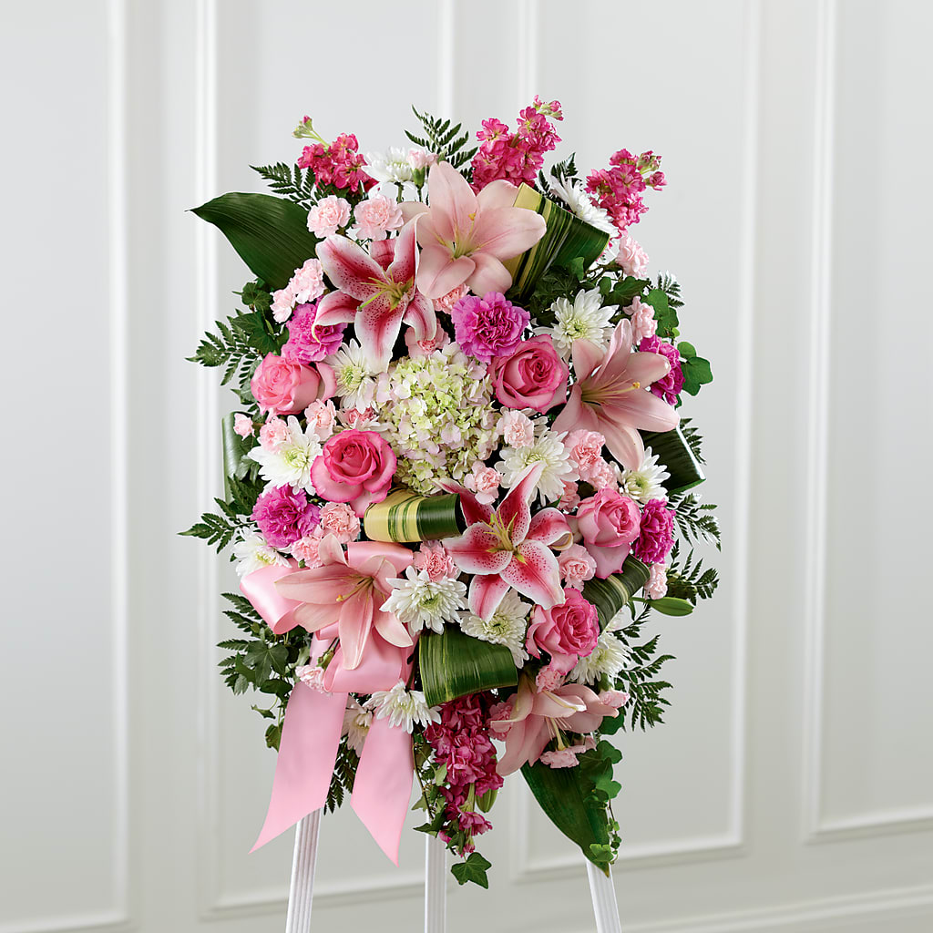 Comforting Standing Spray – Flowers Unlimited, Martinsburg WV