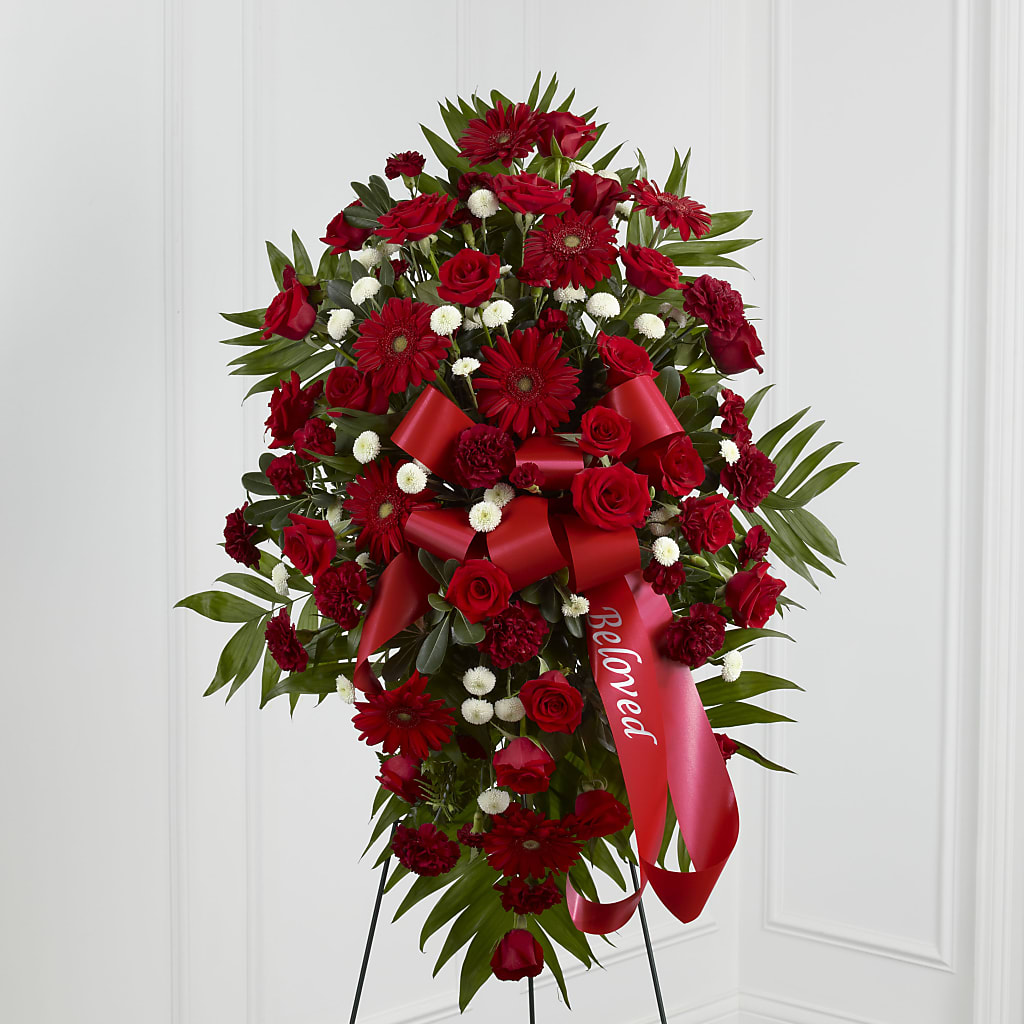 Treasured Memories Standing Spray – Flowers Unlimited, Martinsburg WV