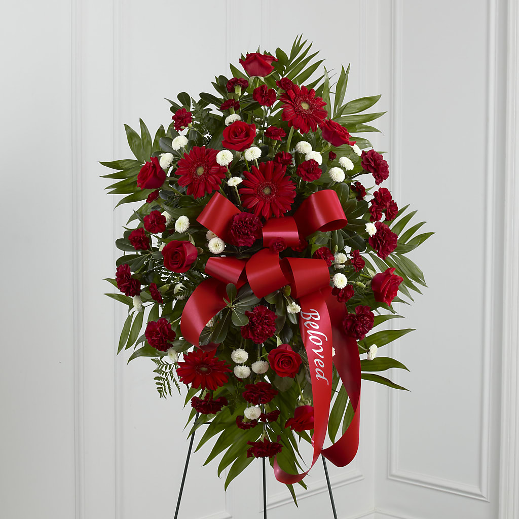Treasured Memories Standing Spray – Flowers Unlimited, Martinsburg WV