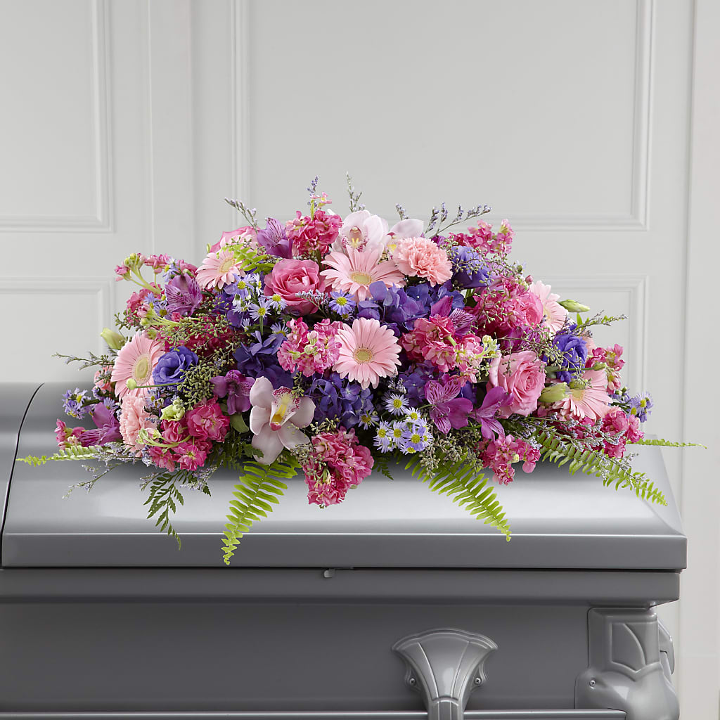 Glorious Garden Casket Spray – Flowers Unlimited, Martinsburg WV