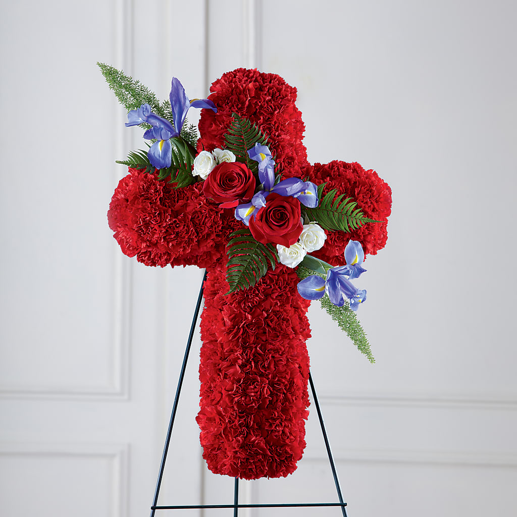 Faithful Hero Floral Cross – Flowers Unlimited, Martinsburg WV