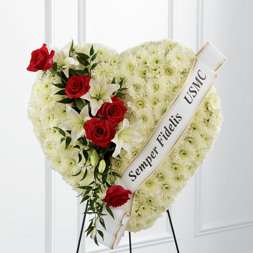 Heartfelt Hero Standing Heart – Flowers Unlimited, Martinsburg WV