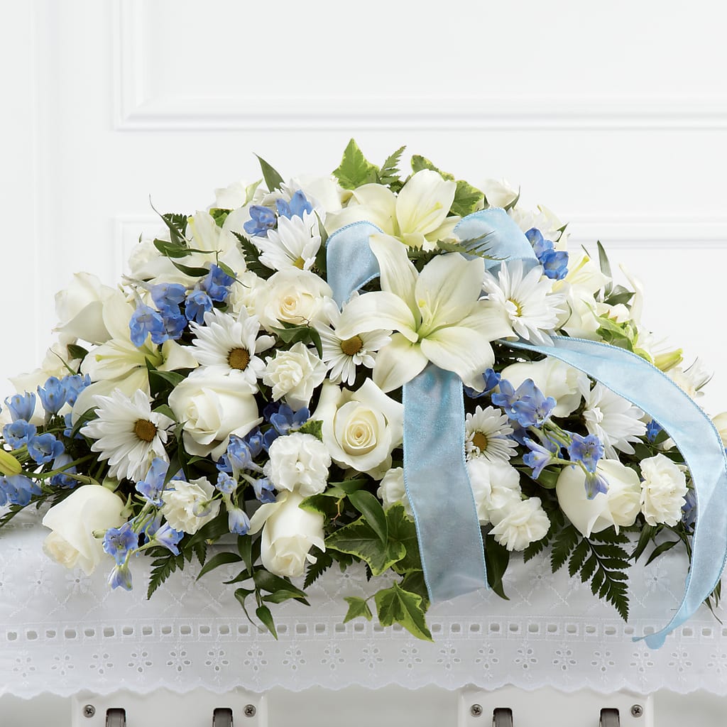 Tender Treasure Casket Spray – Flowers Unlimited, Martinsburg WV