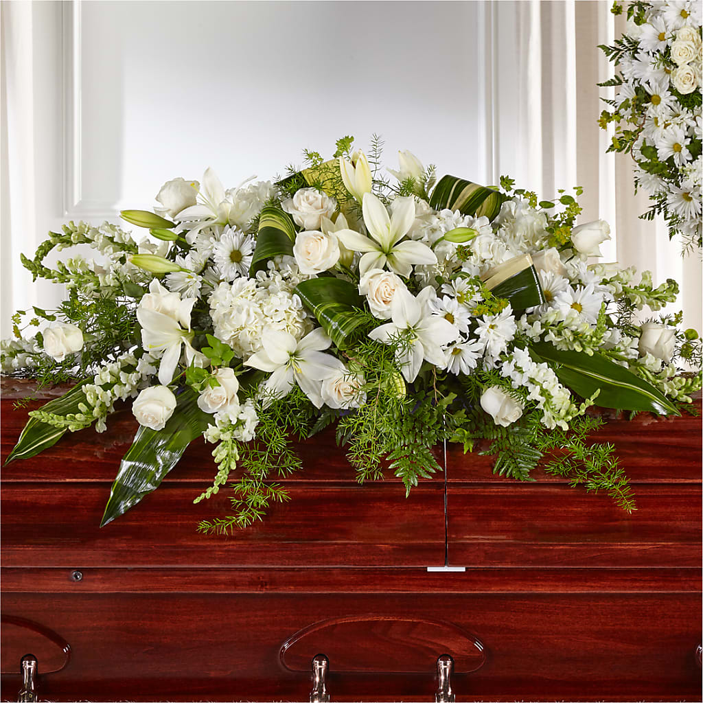 Abundance Casket Spray – Flowers Unlimited, Martinsburg WV