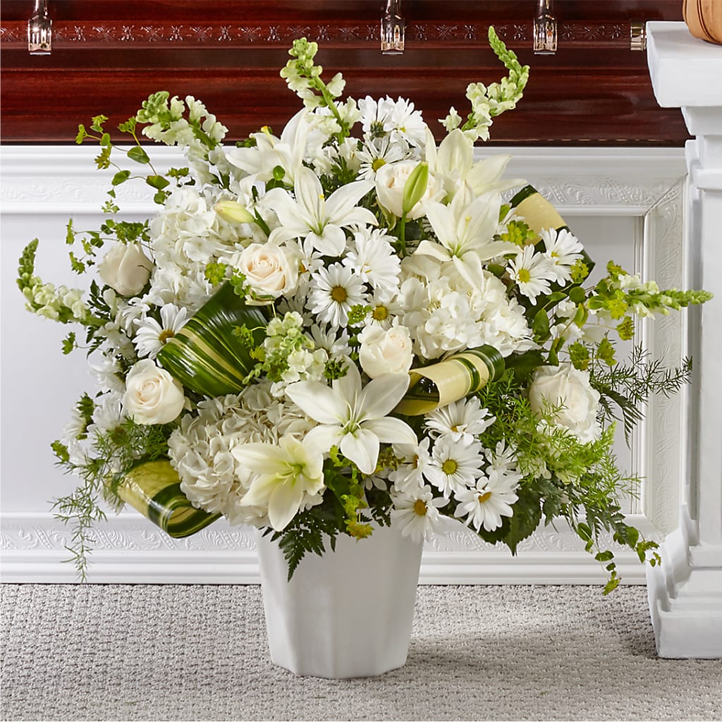 Thoughts of Tranquility Floor Basket – Flowers Unlimited, Martinsburg WV