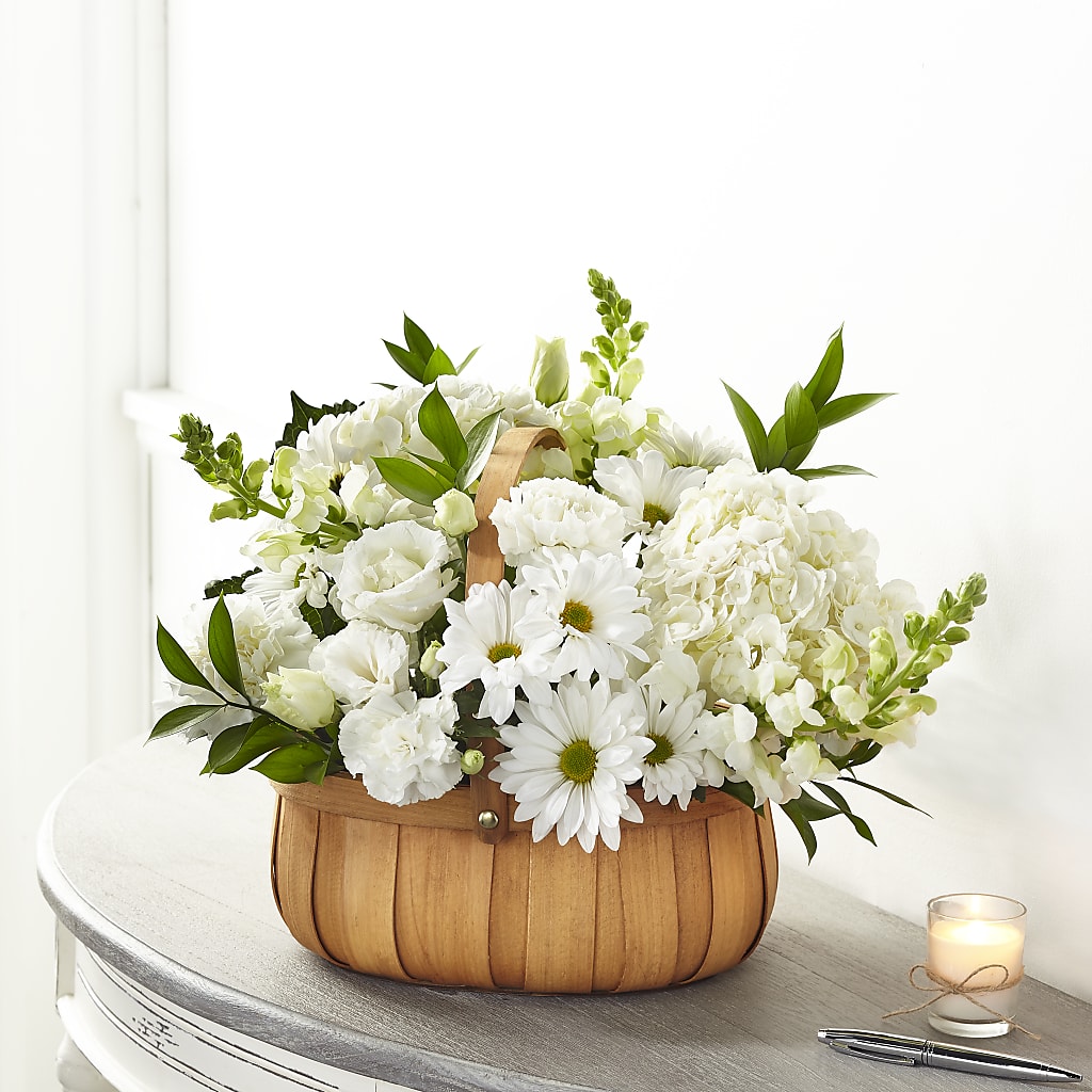 Pure Ivory Basket – Flowers Unlimited, Martinsburg WV