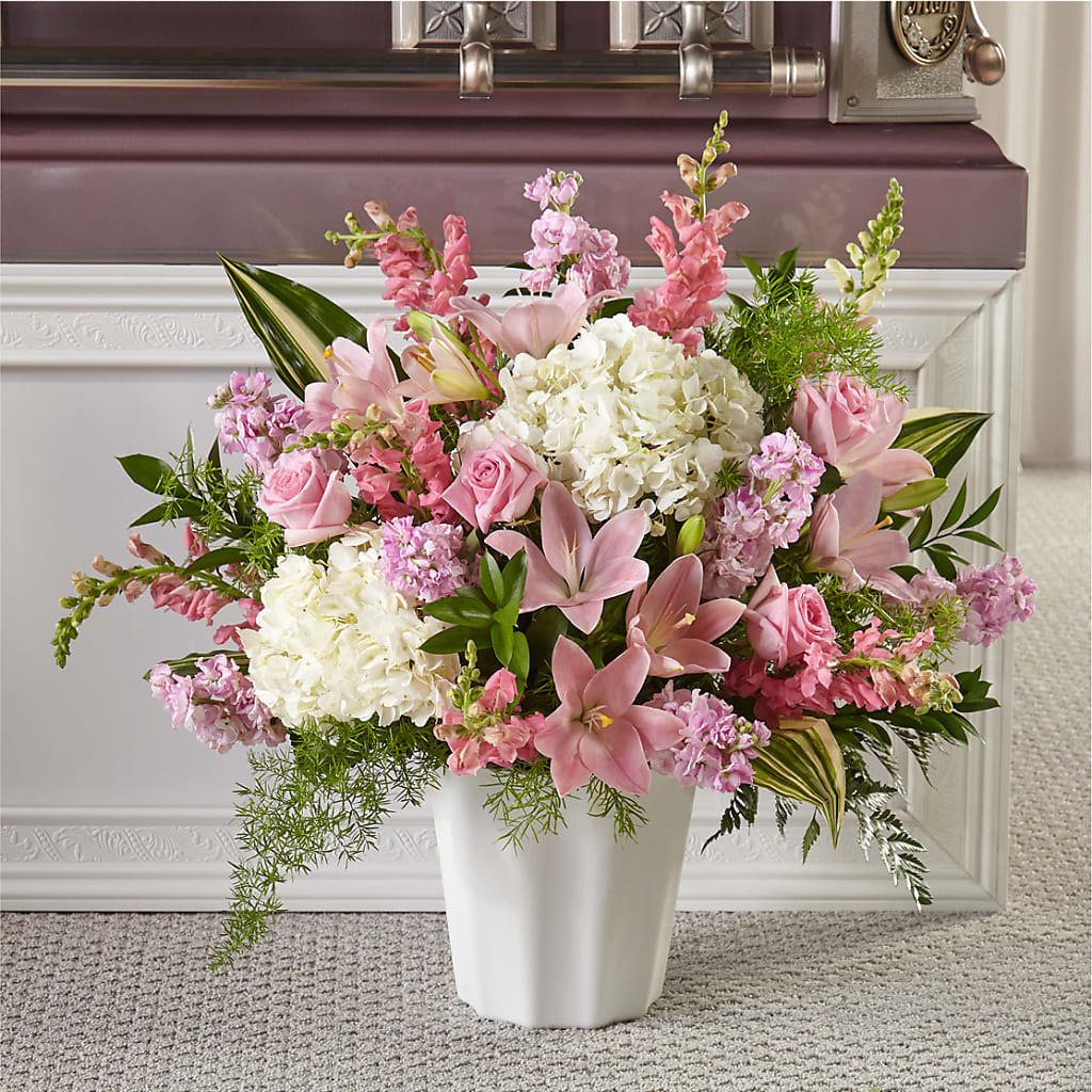 Simply Serene Floor Basket – Flowers Unlimited, Martinsburg WV