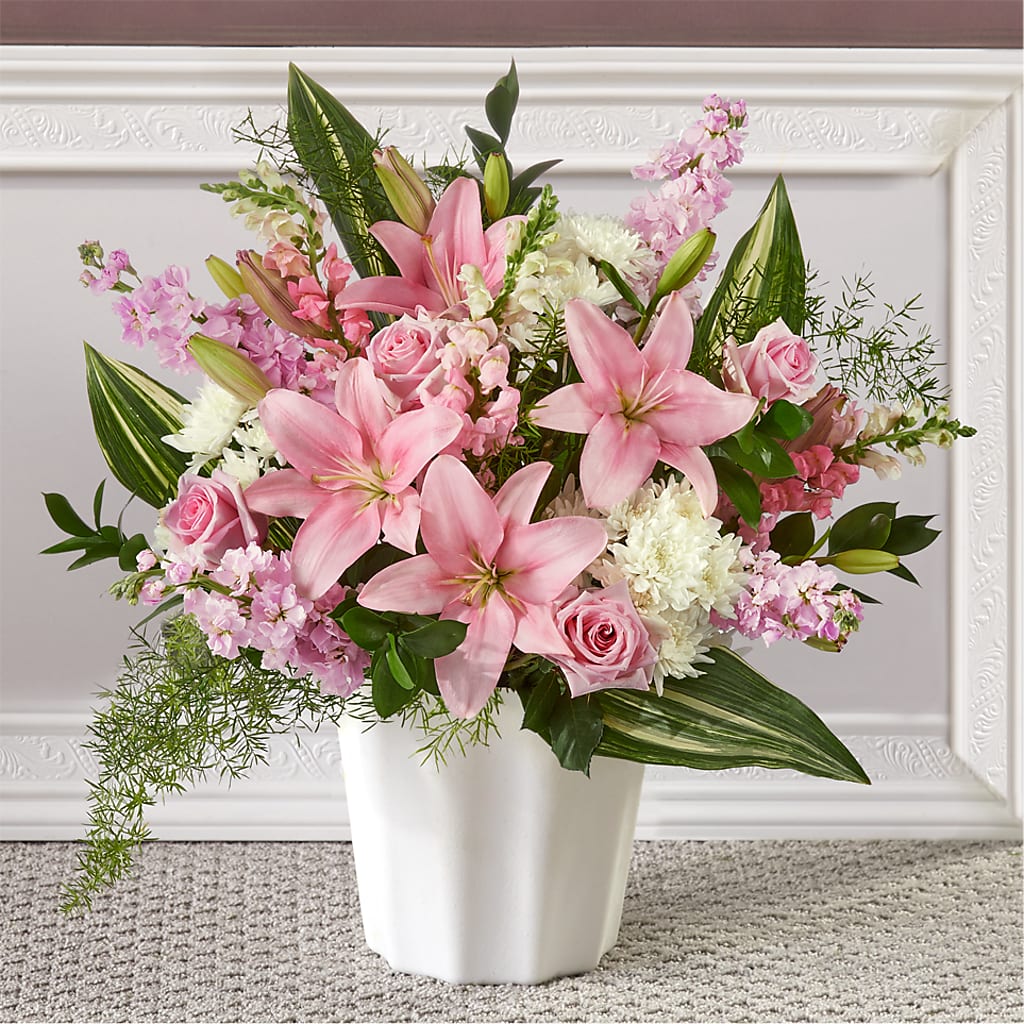 Simply Serene Floor Basket – Flowers Unlimited, Martinsburg WV