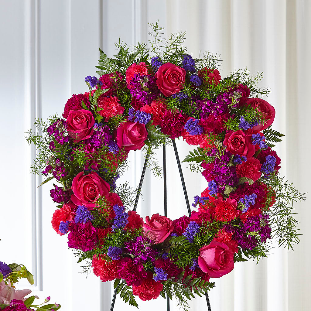 Calming Colors Wreath – Flowers Unlimited, Martinsburg WV