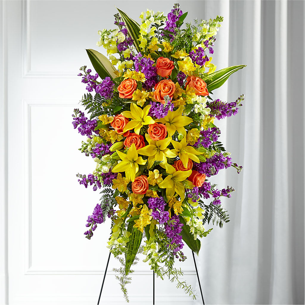 Thoughtful Prayers Standing Spray – Flowers Unlimited, Martinsburg WV