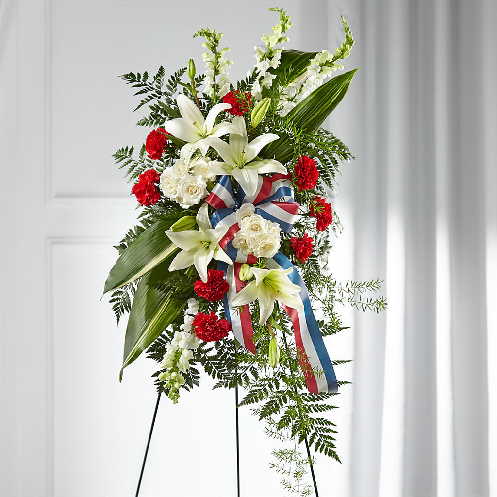 Stars of Life Standing Spray – Flowers Unlimited, Martinsburg WV
