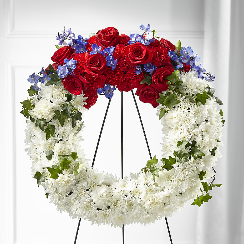 Patriotic Passion Wreath – Flowers Unlimited, Martinsburg WV