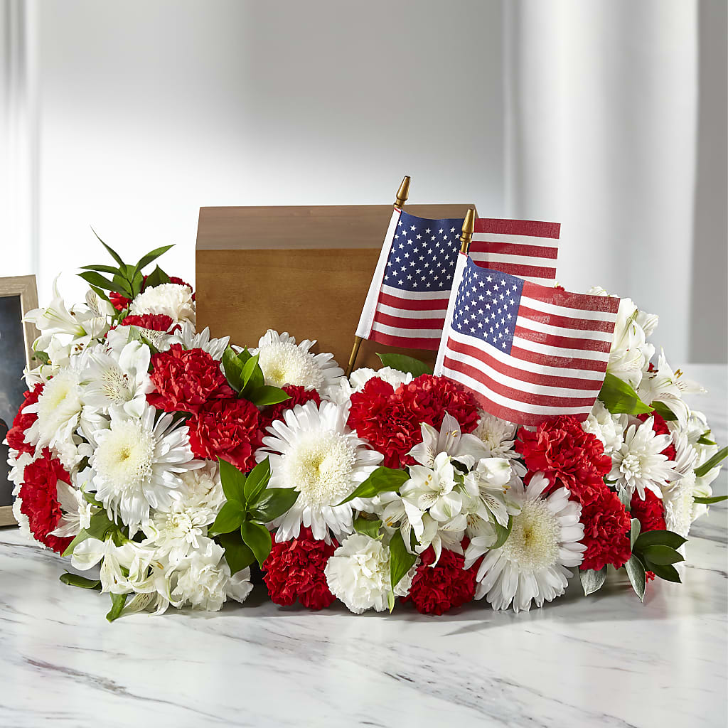 Spirit of Patriotism Cremation Adornment – Flowers Unlimited, Martinsburg WV