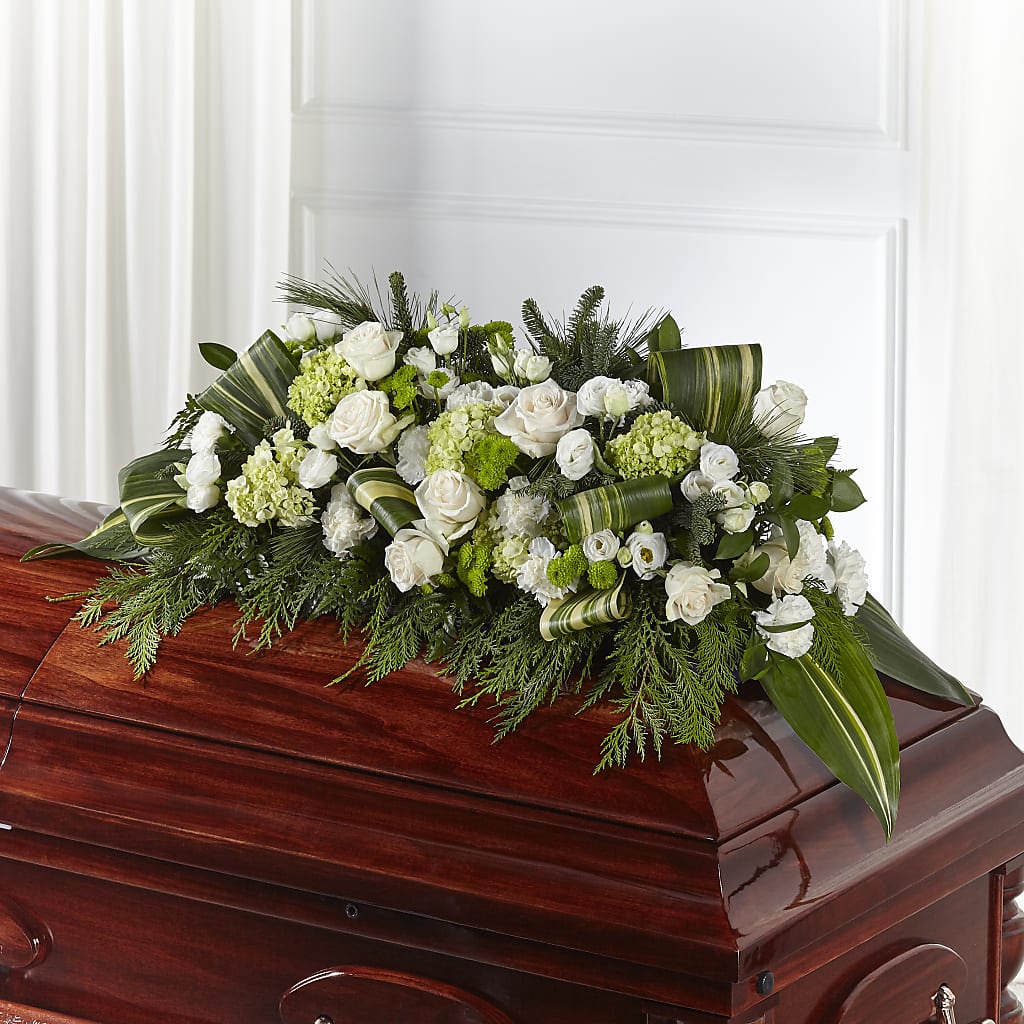 Hopeful Gesture Casket Spray – Flowers Unlimited, Martinsburg WV