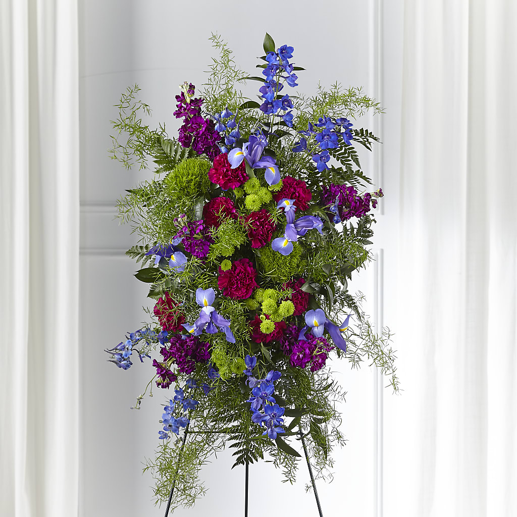 Heavenly Skies Standing Spray – Flowers Unlimited, Martinsburg WV
