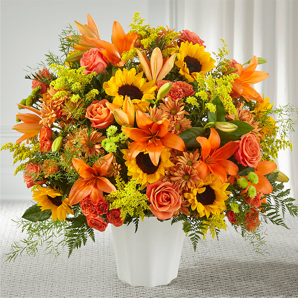 Harvest Thoughts Floor Basket – Flowers Unlimited, Martinsburg WV