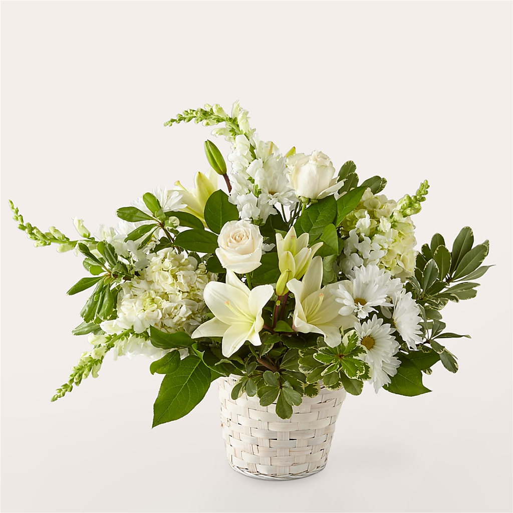 Ivory Elegance Floral Basket – Flowers Unlimited, Martinsburg WV
