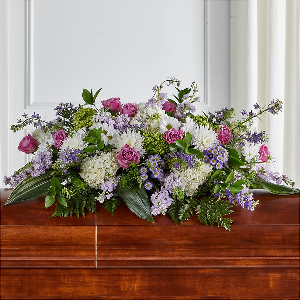 Meadows of Serenity Casket Spray – Flowers Unlimited, Martinsburg WV