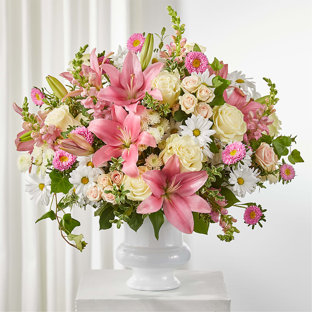 Empathetic Blooms Urn Arrangement – Flowers Unlimited, Martinsburg WV