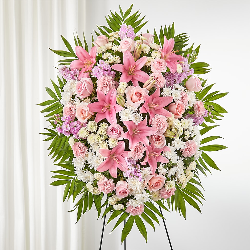 Offering Solace Standing Spray – Flowers Unlimited, Martinsburg WV