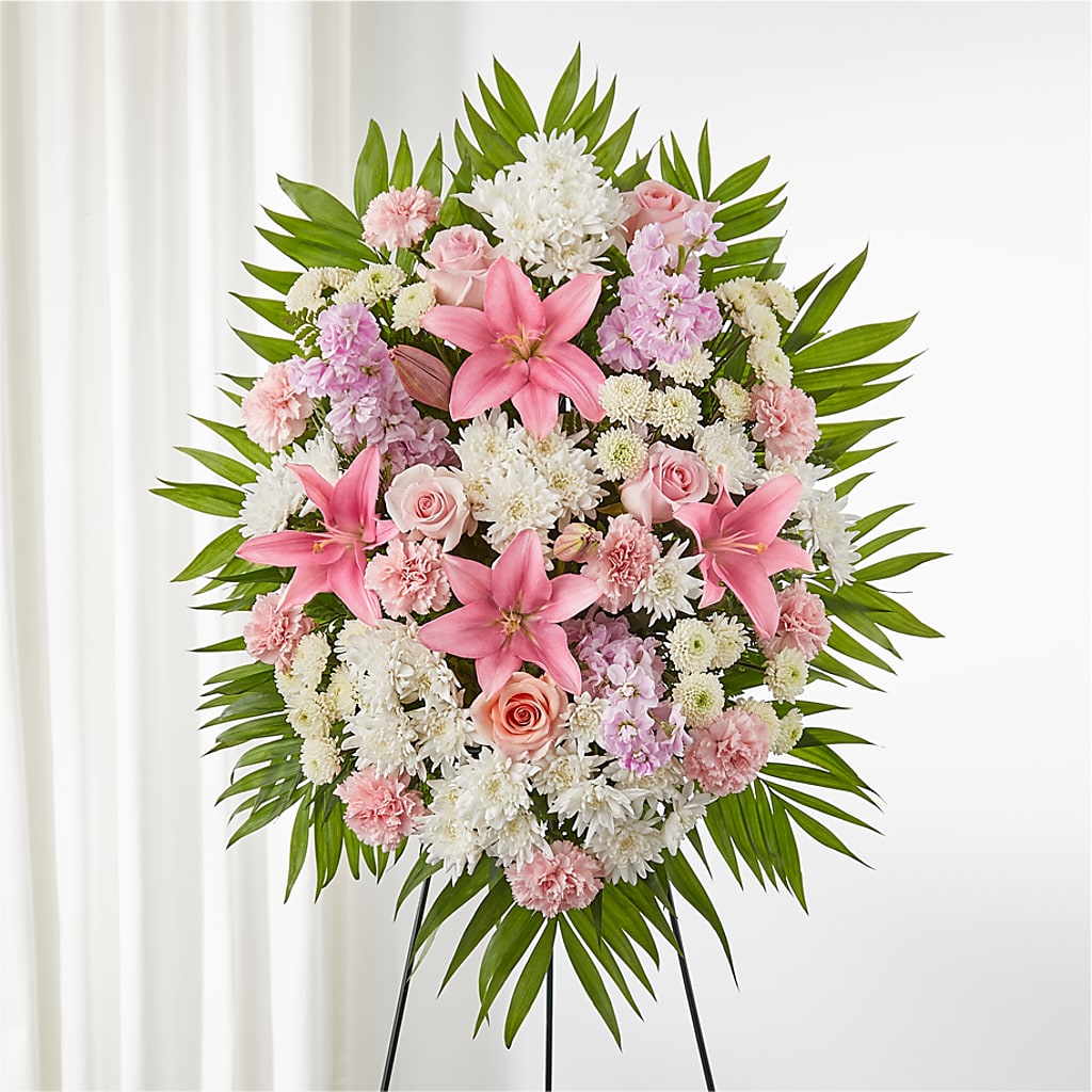 Offering Solace Standing Spray – Flowers Unlimited, Martinsburg WV