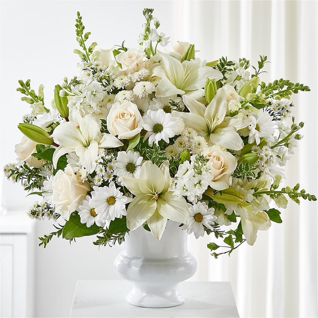 Uplifting Urn Arrangement – Flowers Unlimited, Martinsburg WV