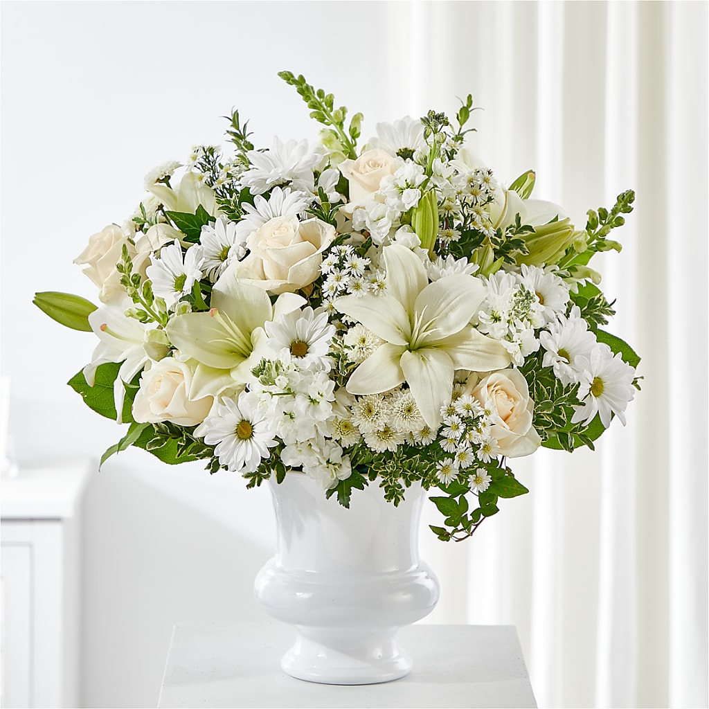 Uplifting Urn Arrangement – Flowers Unlimited, Martinsburg WV