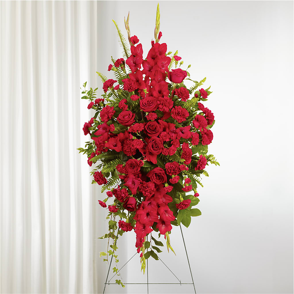 From the Heart Standing Spray – Flowers Unlimited, Martinsburg WV