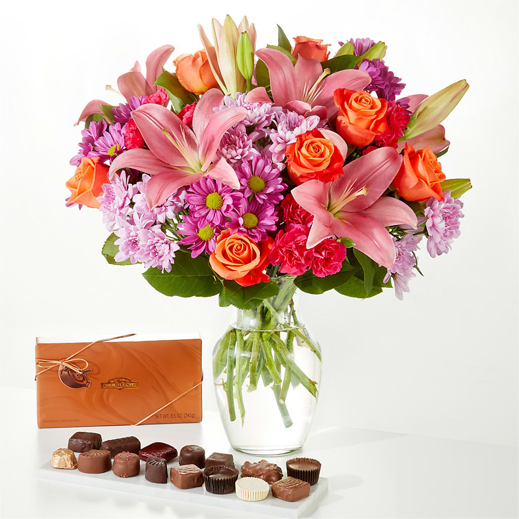 One and Only Bouquet and Chocolate Bundle – Flowers Unlimited, Martinsburg WV
