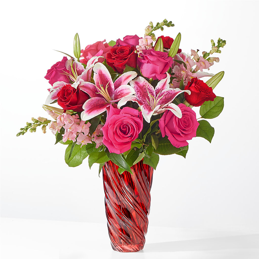 Always You Bouquet with Luxe Swirl Vase – Flowers Unlimited, Martinsburg WV
