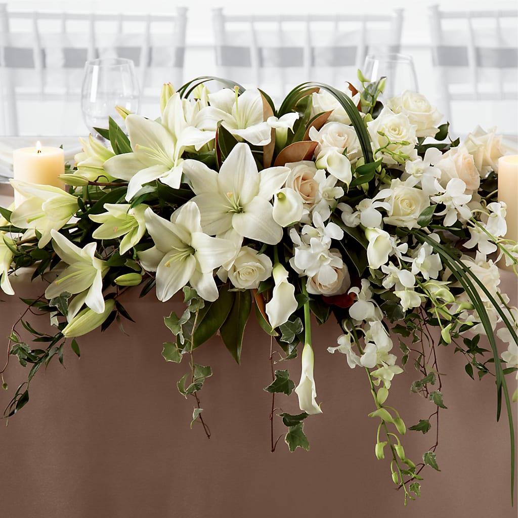 White Linen Arrangement – Flowers Unlimited, Martinsburg WV