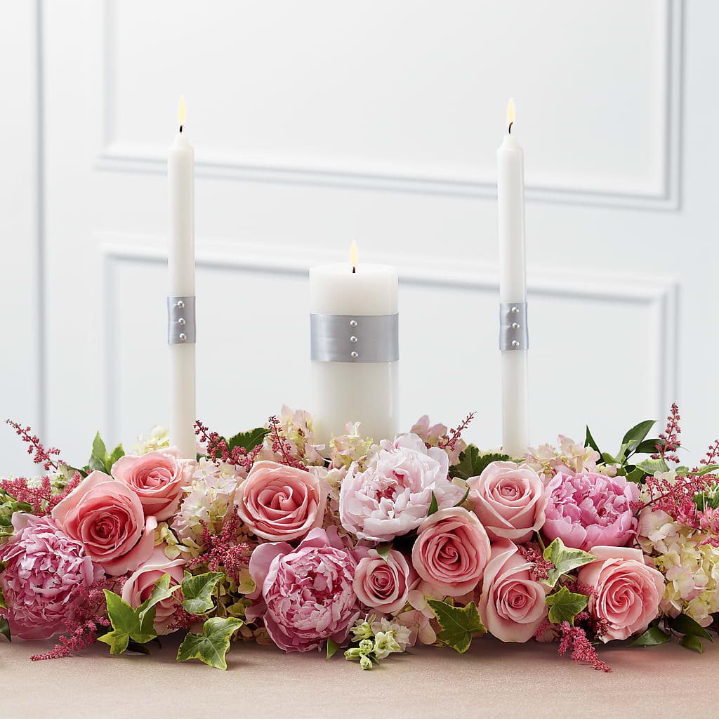 Worldwide Romance Unity Candle Arrangement – Flowers Unlimited, Martinsburg WV