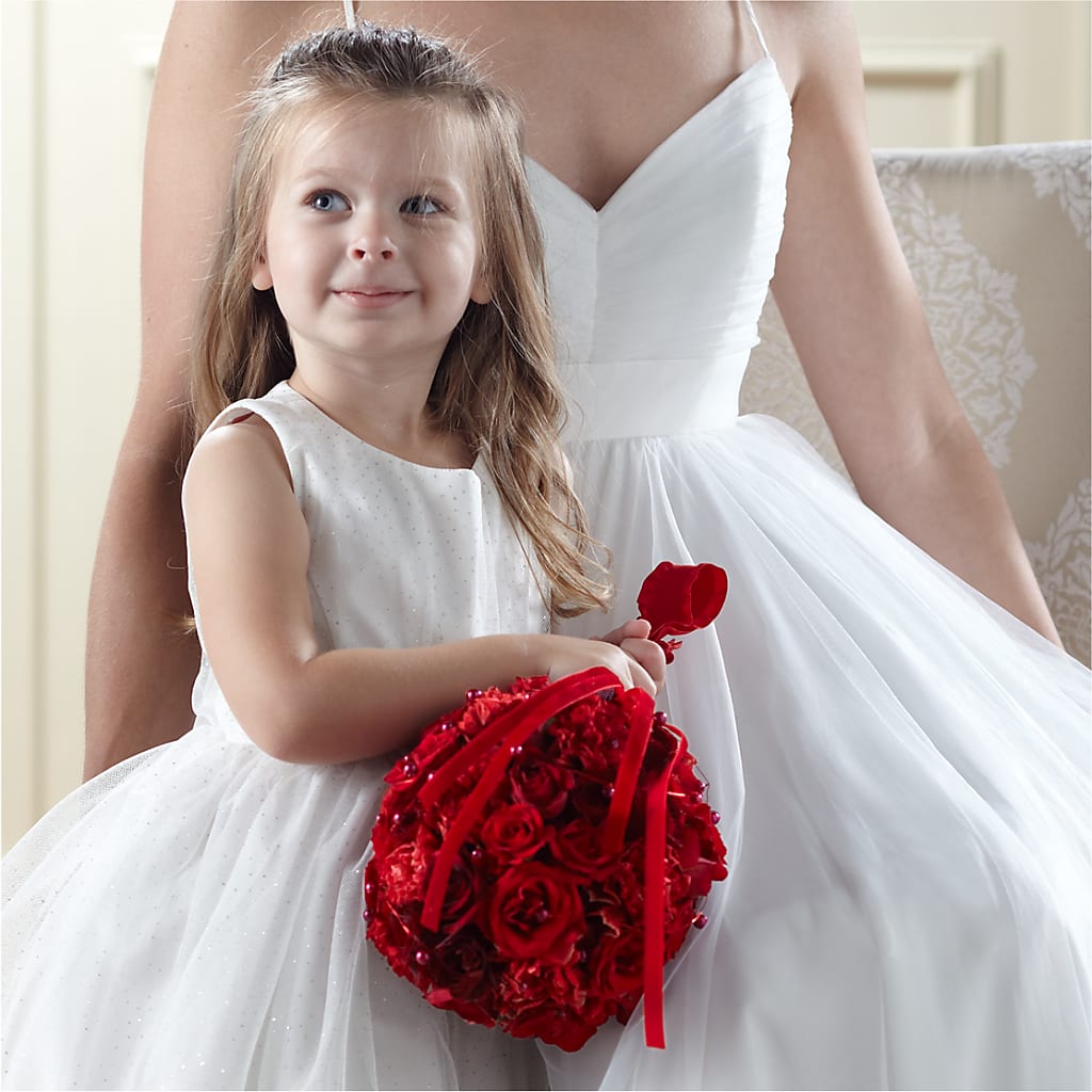 Pure at Heart Flower Girl Arrangement – Flowers Unlimited, Martinsburg WV