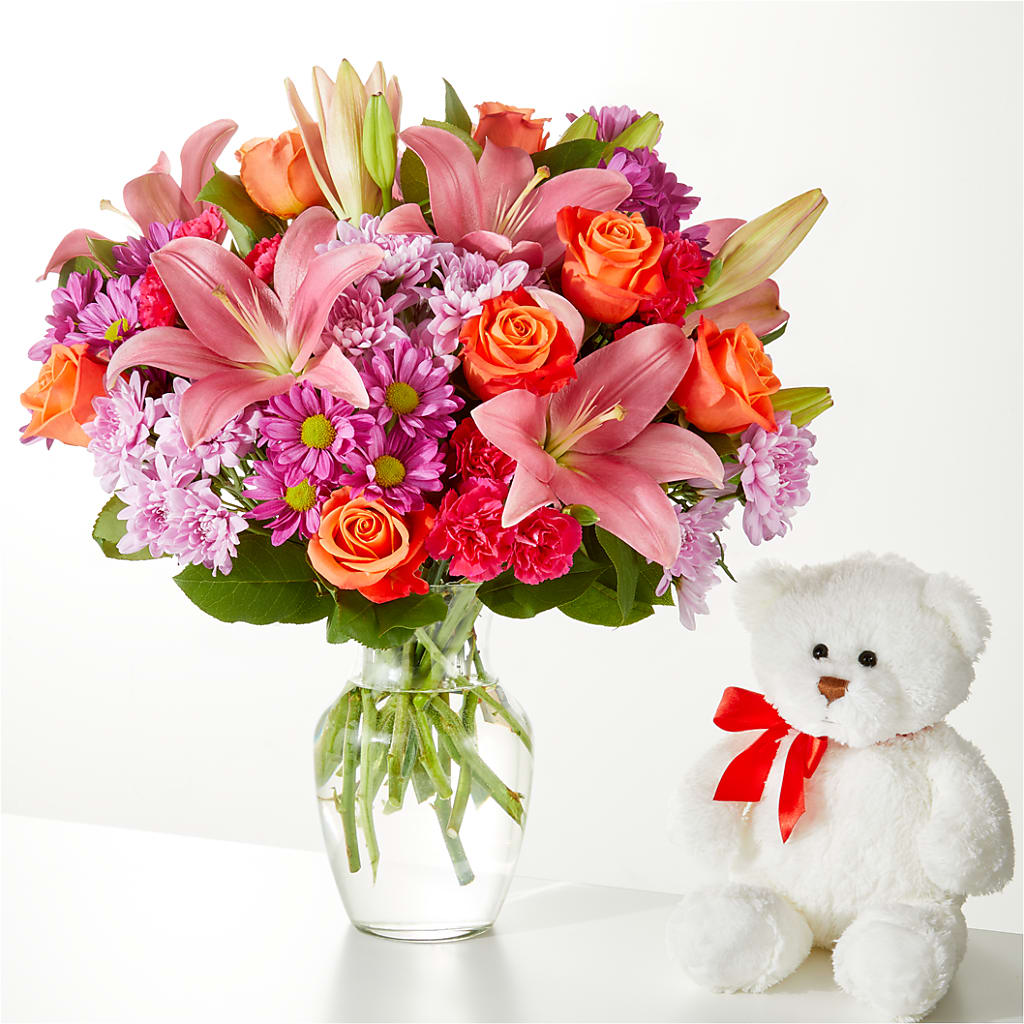 One and Only Bouquet and Bear Bundle –  Flowers Unlimited, Martinsburg WV