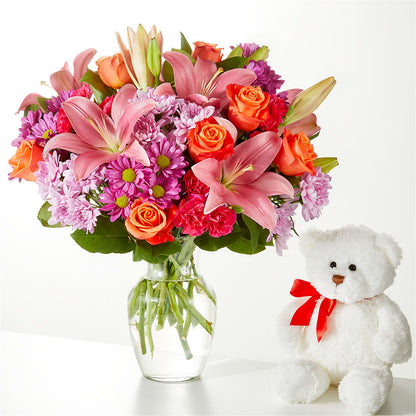 One and Only Bouquet and Bear Bundle –  Flowers Unlimited, Martinsburg WV