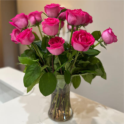 Long Stem Pink Rose Bouquet –  Flowers Unlimited, Martinsburg WV
