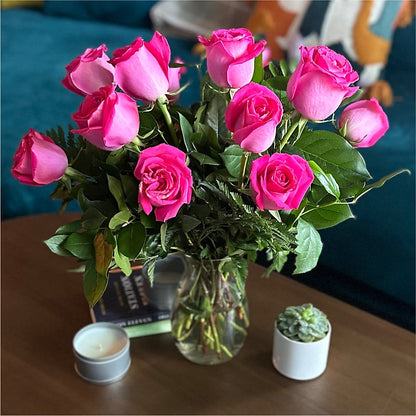 Long Stem Pink Rose Bouquet –  Flowers Unlimited, Martinsburg WV