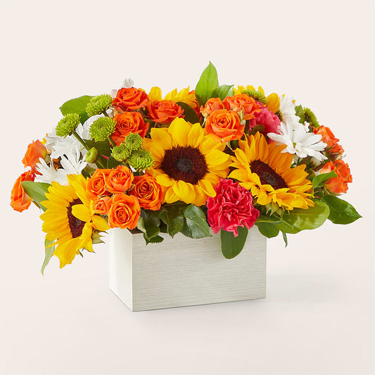 Sun-drenched Blooms Box Bouquet –  Flowers Unlimited, Martinsburg WV