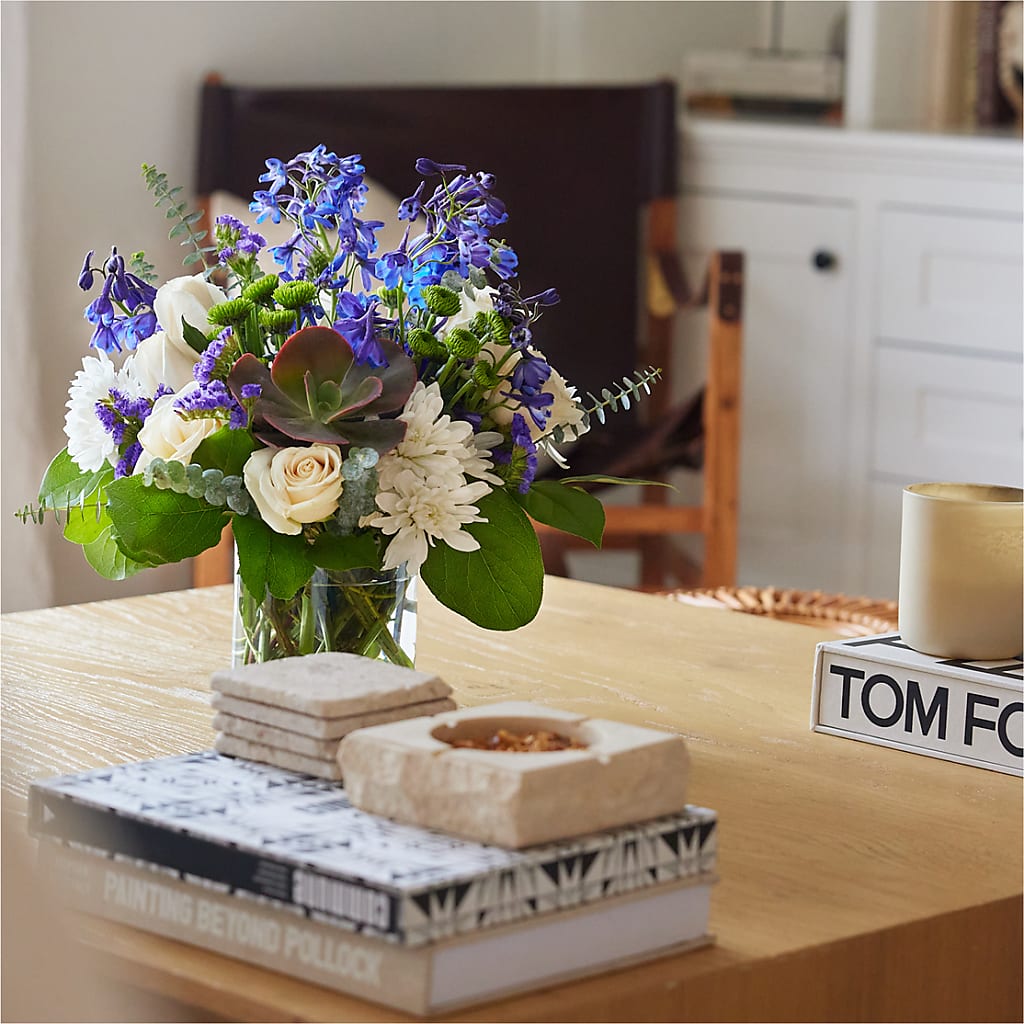Cerulean Waves Bouquet –  Flowers Unlimited, Martinsburg WV