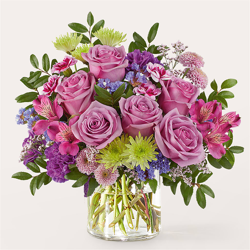 Glass Half Full Bouquet –  Flowers Unlimited, Martinsburg WV