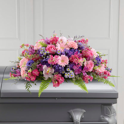 Glorious Garden Casket Spray –  Flowers Unlimited, Martinsburg WV
