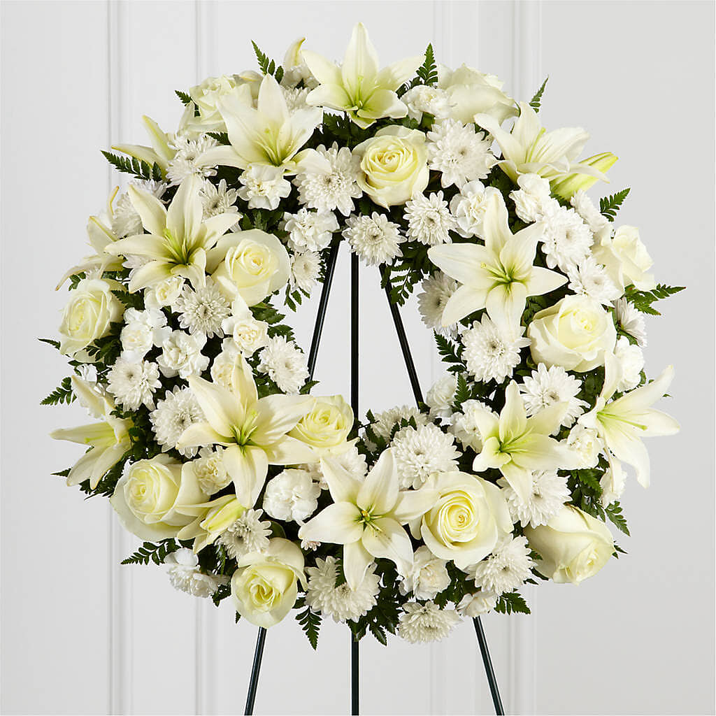 Treasured Tribute Wreath –  Flowers Unlimited, Martinsburg WV