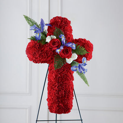 Faithful Hero Floral Cross –  Flowers Unlimited, Martinsburg WV